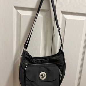Baggallini Gray Crossbody Bag with Silver Accents
